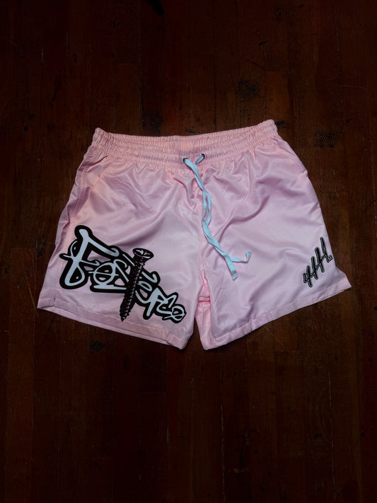 Skrewed Woven Shorts — Pink